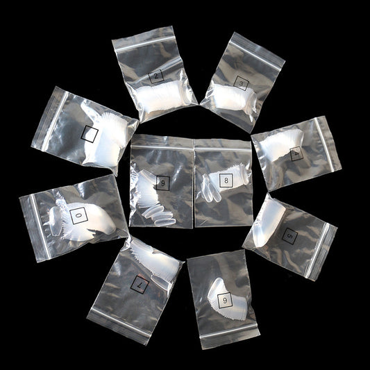 500 transparent natural fake nails