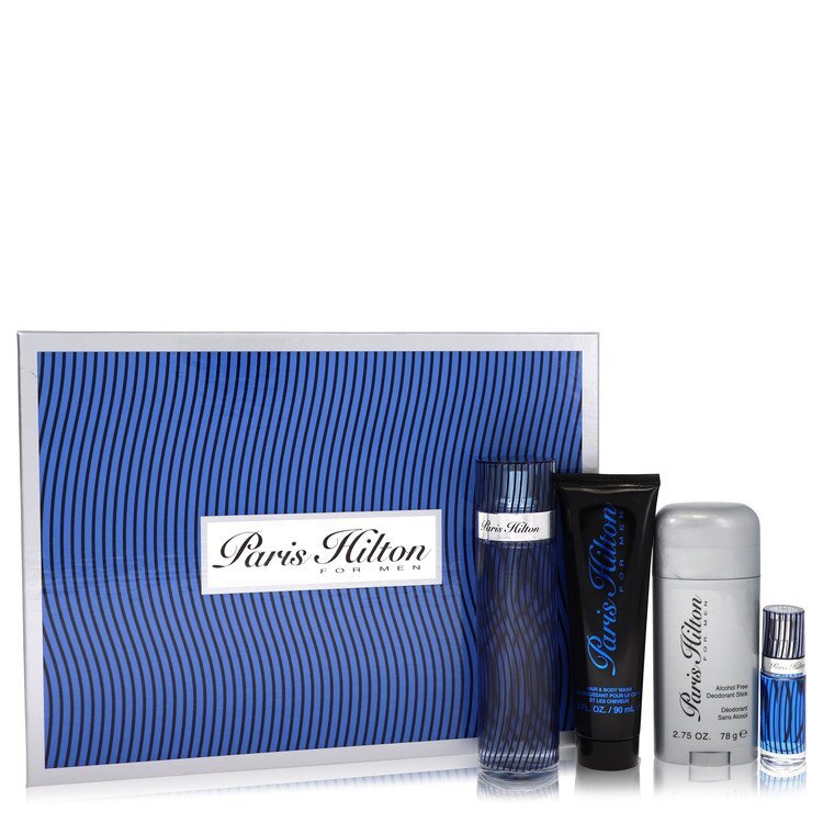 Paris Hilton Gift Set By Paris Hilton - Size: 3.4 oz Eau De Toilette Spray + 3 oz Body Wash + 2.75 oz Deodorant Stick + .25 Mini EDT Spray