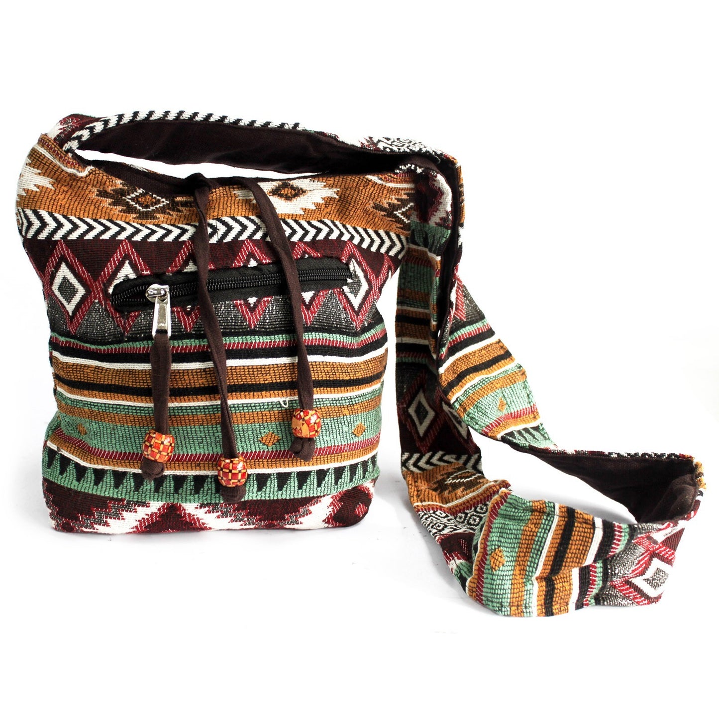 Jacquard Bag - Chocolate Sling Bag - Per case: 1 piece