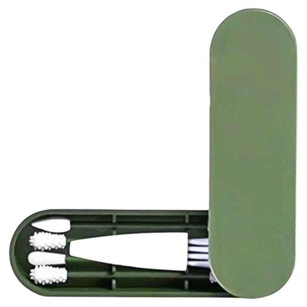 2Pcs Silicone Reusable Cotton Swab Earpick Kit With Box Portable Double Headed Soft Makeup Swab Ear Cleaning Set