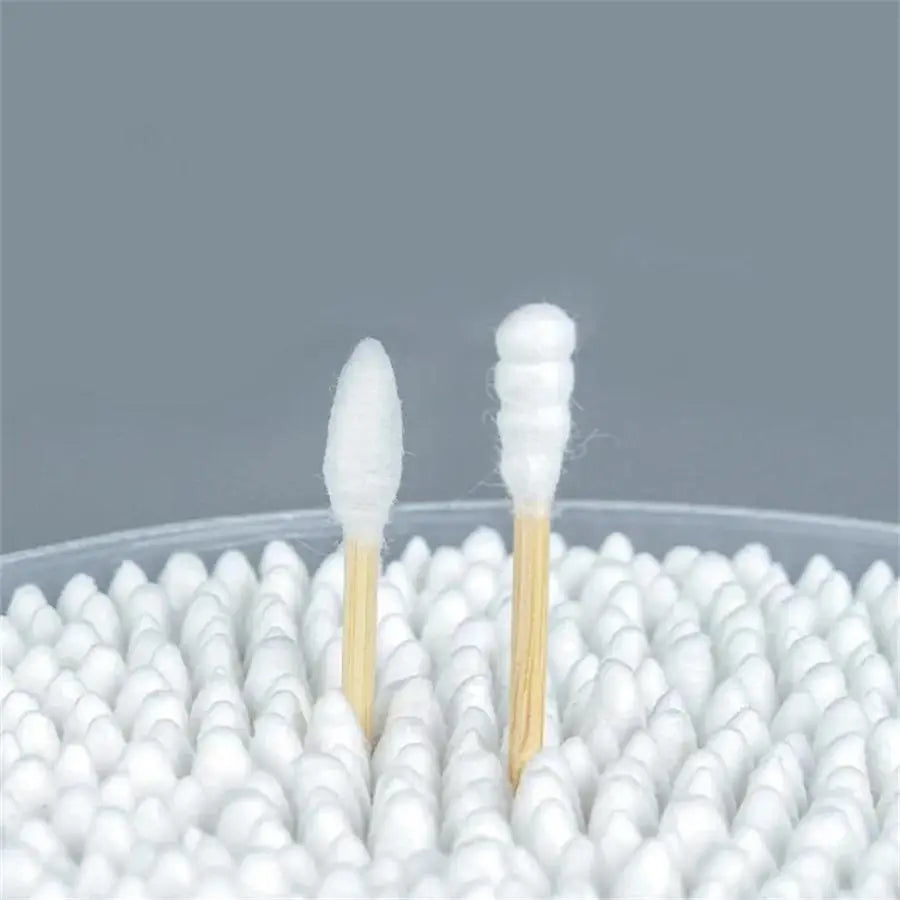 Double Head Cotton Swab Women Makeup Cotton Buds Tip for Wood Sticks Nose Ears Cleaning Health Care Tools