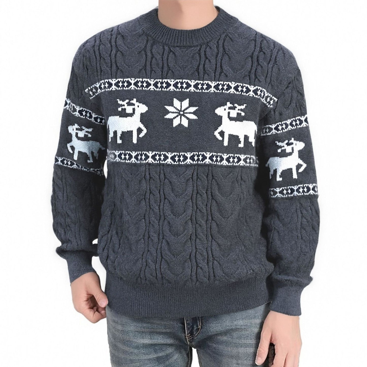 Round Neck Sweater Coat Men's Knitwear