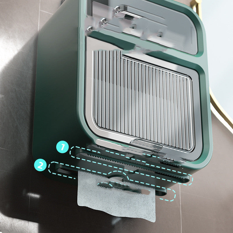 Perforated Free Wall Mounted Tissue Box In Toilet Household Waterproof