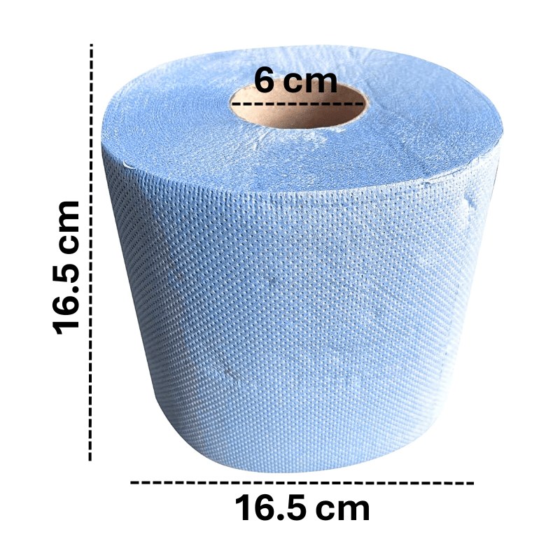 6pcs Blue Rolls 2 Ply Centrefeed Blue Roll Strong & Absorbent Blue Kitchen Rolls, Embossed Paper Towels Multi Fold Double Layer Tissue Roll, Household Cleaning Blue Rolls, Perfect for Commercial, Kitchen Use & Cleaning Toilet