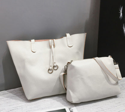 Womens Fashion Ribbon Shoulder Bag Two-Piece Set