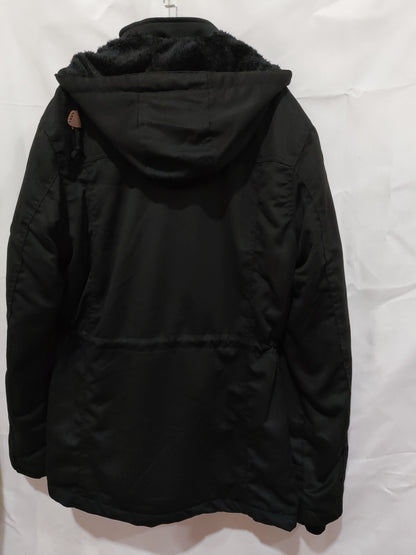 Winter Zip-up Coat Warm Thickened Detachable Hooded Jacket Multi-pocket  Button Drawstring Long Sleeve Tops Men's Cargo Clothing