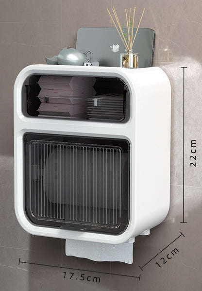 Perforated Free Wall Mounted Tissue Box In Toilet Household Waterproof