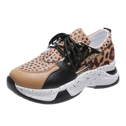 Women's Fashion Platform Lace-up Casual Sneakers