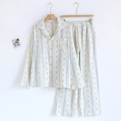 Sweet Style Home Wear Cardigan Casual Long Sleeve Plus Size Women's Suit