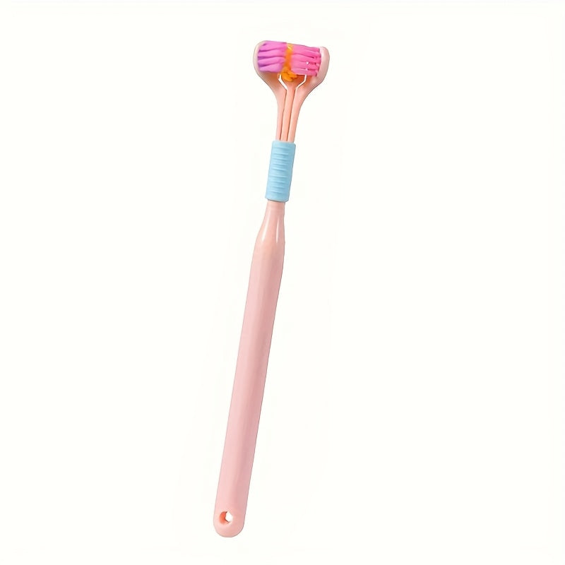 1pc Threesided Soft Bristle Toothbrush, Bristle Travel Toothbrush For Adult, Soft Bristle Toothbrush, Complete Teeth And Gum-Care Great Bristles Clean Each Tooth Soft And Gentle Toothbrush