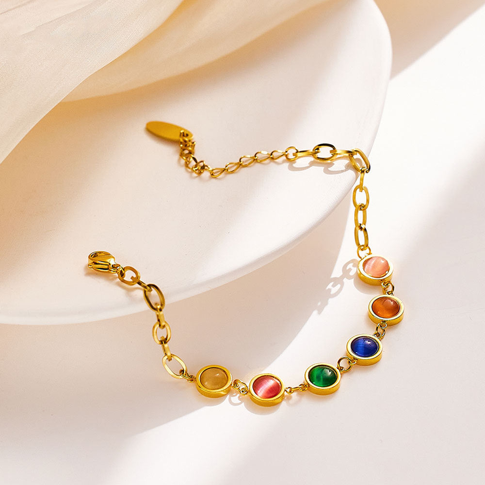 French Retro Stainless Steel Bracelet For Women
