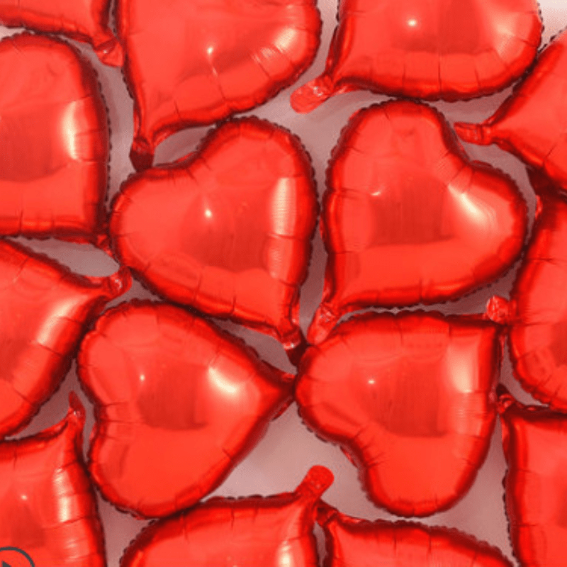 10pcs 18 Inch/45.72cm Red Heart Love Aluminum Balloon Easter Gift Eid Al-Adha Mubarak -winter, new year