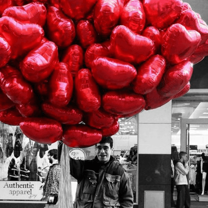 10pcs 18 Inch/45.72cm Red Heart Love Aluminum Balloon Easter Gift Eid Al-Adha Mubarak -winter, new year