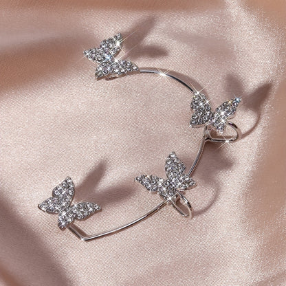 [Butterfly Luxury Golden Earrings] French-style Golden Sparkling Butterfly Luxury Butterfly Earrings