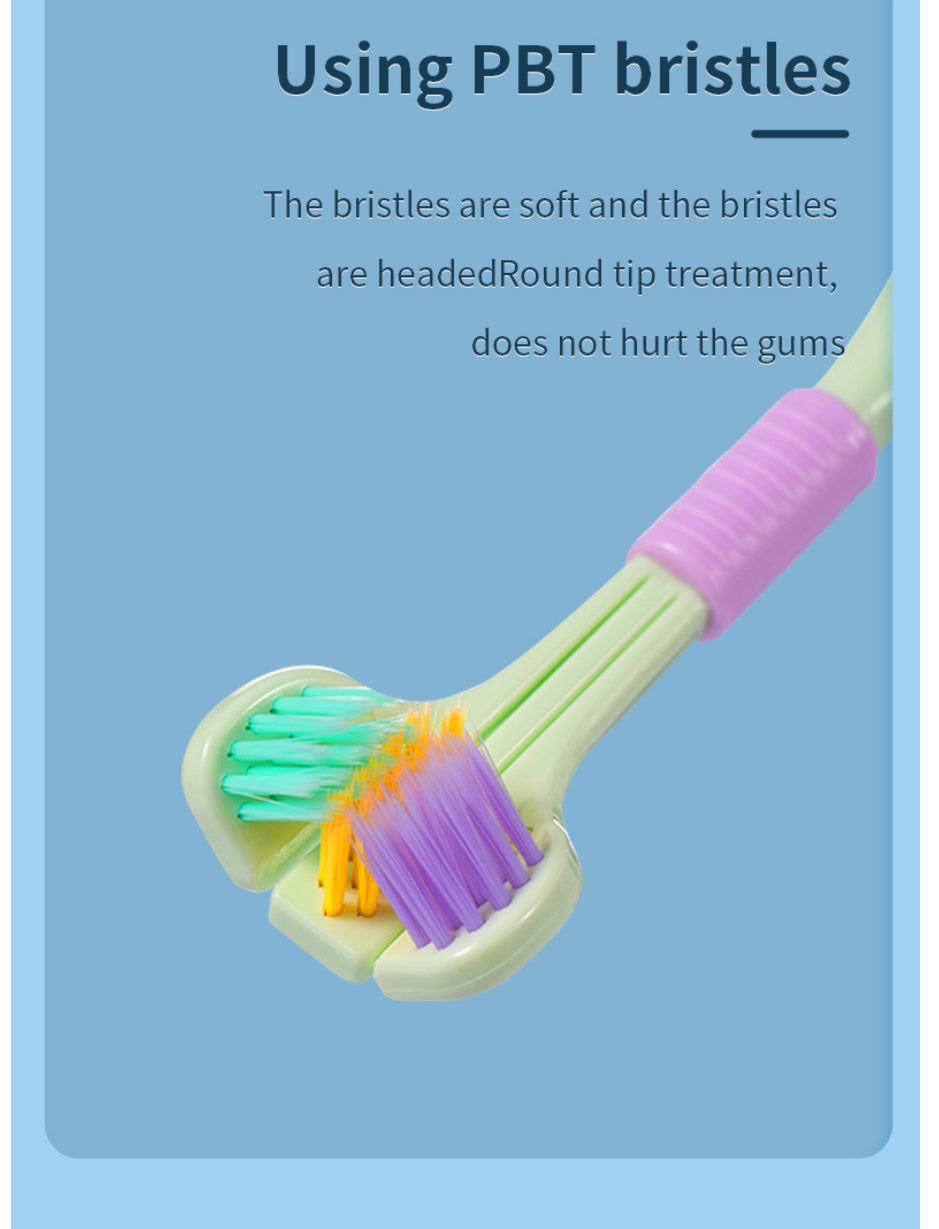 1pc Threesided Soft Bristle Toothbrush, Bristle Travel Toothbrush For Adult, Soft Bristle Toothbrush, Complete Teeth And Gum-Care Great Bristles Clean Each Tooth Soft And Gentle Toothbrush