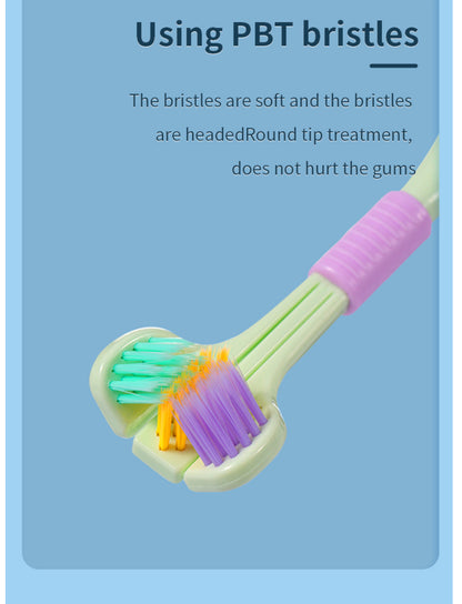 1pc Threesided Soft Bristle Toothbrush, Bristle Travel Toothbrush For Adult, Soft Bristle Toothbrush, Complete Teeth And Gum-Care Great Bristles Clean Each Tooth Soft And Gentle Toothbrush