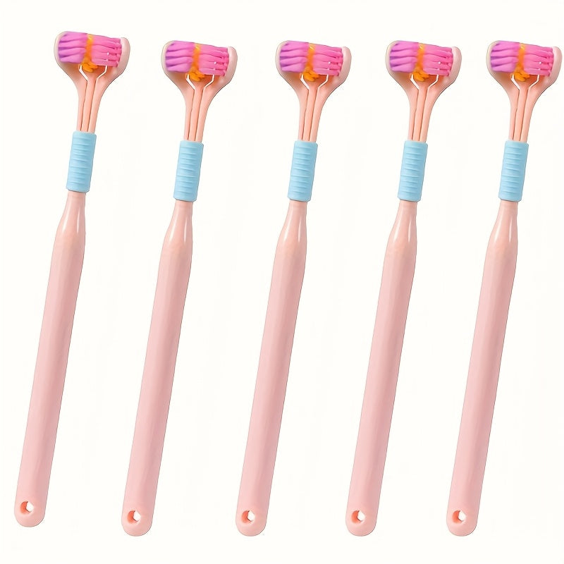 1pc Threesided Soft Bristle Toothbrush, Bristle Travel Toothbrush For Adult, Soft Bristle Toothbrush, Complete Teeth And Gum-Care Great Bristles Clean Each Tooth Soft And Gentle Toothbrush