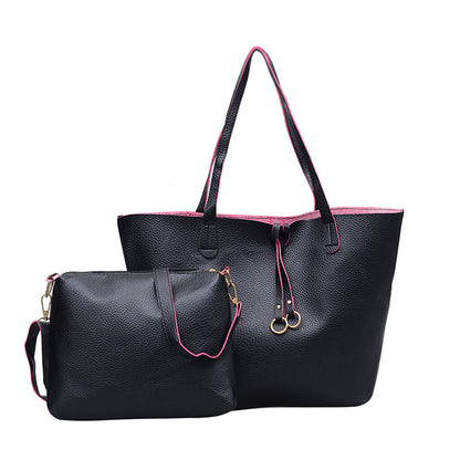 Womens Fashion Ribbon Shoulder Bag Two-Piece Set