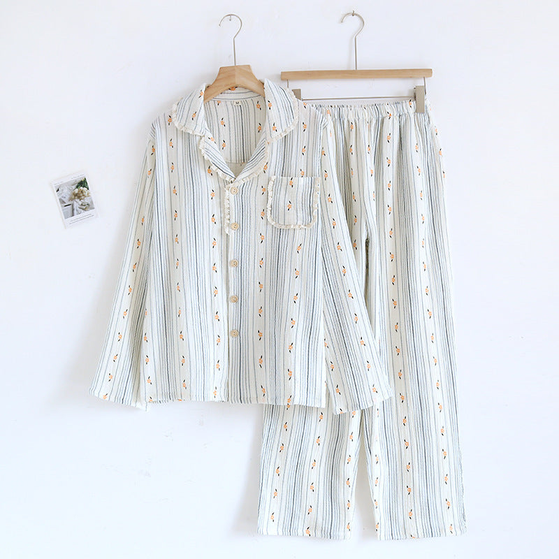 Sweet Style Home Wear Cardigan Casual Long Sleeve Plus Size Women's Suit