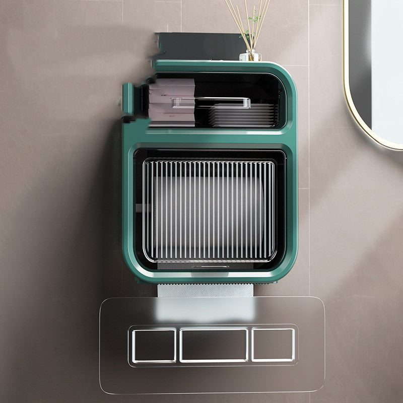 Perforated Free Wall Mounted Tissue Box In Toilet Household Waterproof
