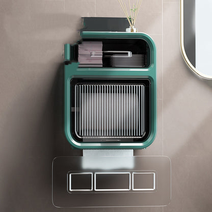Perforated Free Wall Mounted Tissue Box In Toilet Household Waterproof