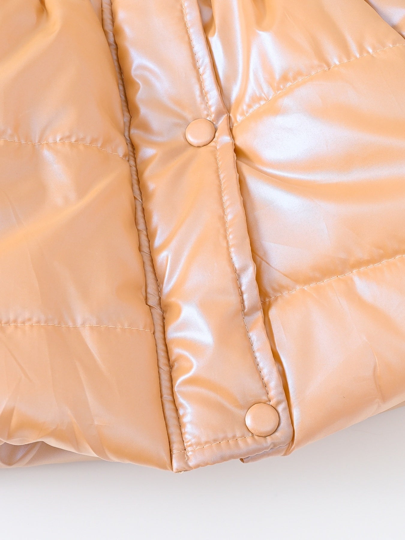 Children's Winter New Style Thickened Glossy Hooded Jacket for Boys and Girls, Mid-Length
