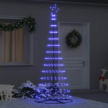 LED Christmas Tree with 295 LEDs with Stand Blue 250 cm Metal