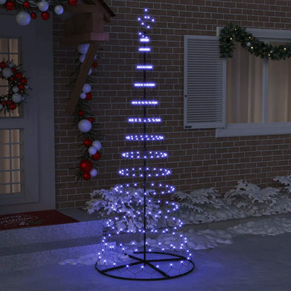 LED Christmas Tree with 295 LEDs with Stand Blue 250 cm Metal