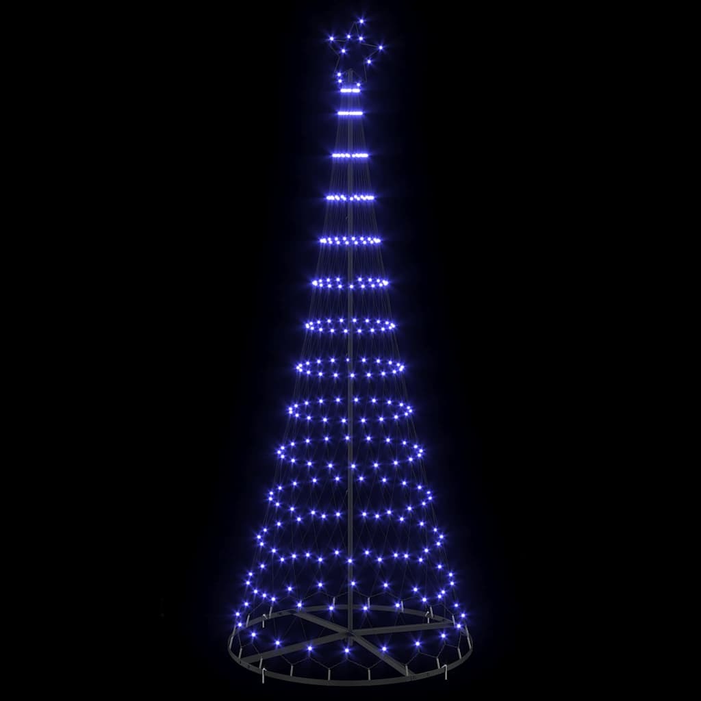 LED Christmas Tree with 295 LEDs with Stand Blue 250 cm Metal