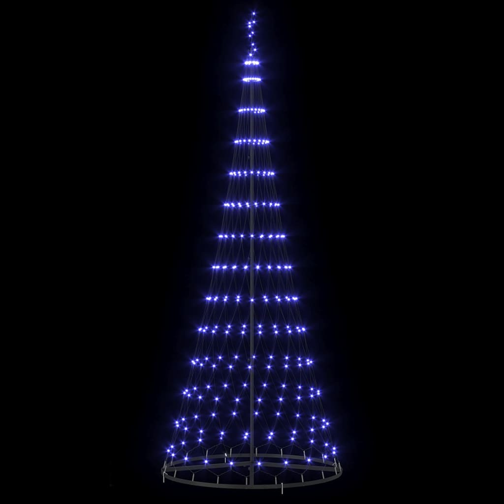 LED Christmas Tree with 295 LEDs with Stand Blue 250 cm Metal