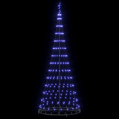LED Christmas Tree with 295 LEDs with Stand Blue 250 cm Metal