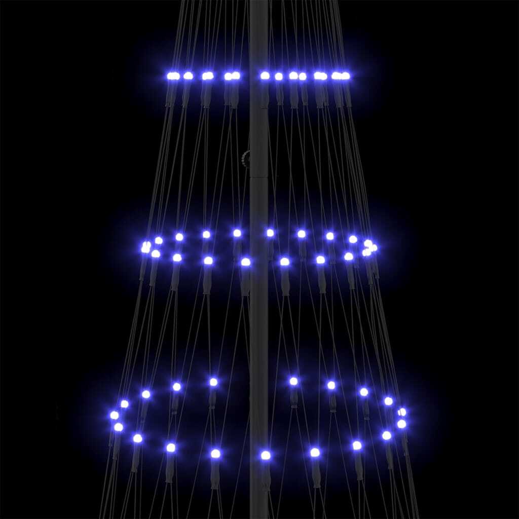 LED Christmas Tree with 295 LEDs with Stand Blue 250 cm Metal