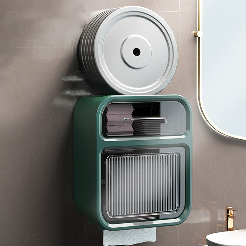 Perforated Free Wall Mounted Tissue Box In Toilet Household Waterproof