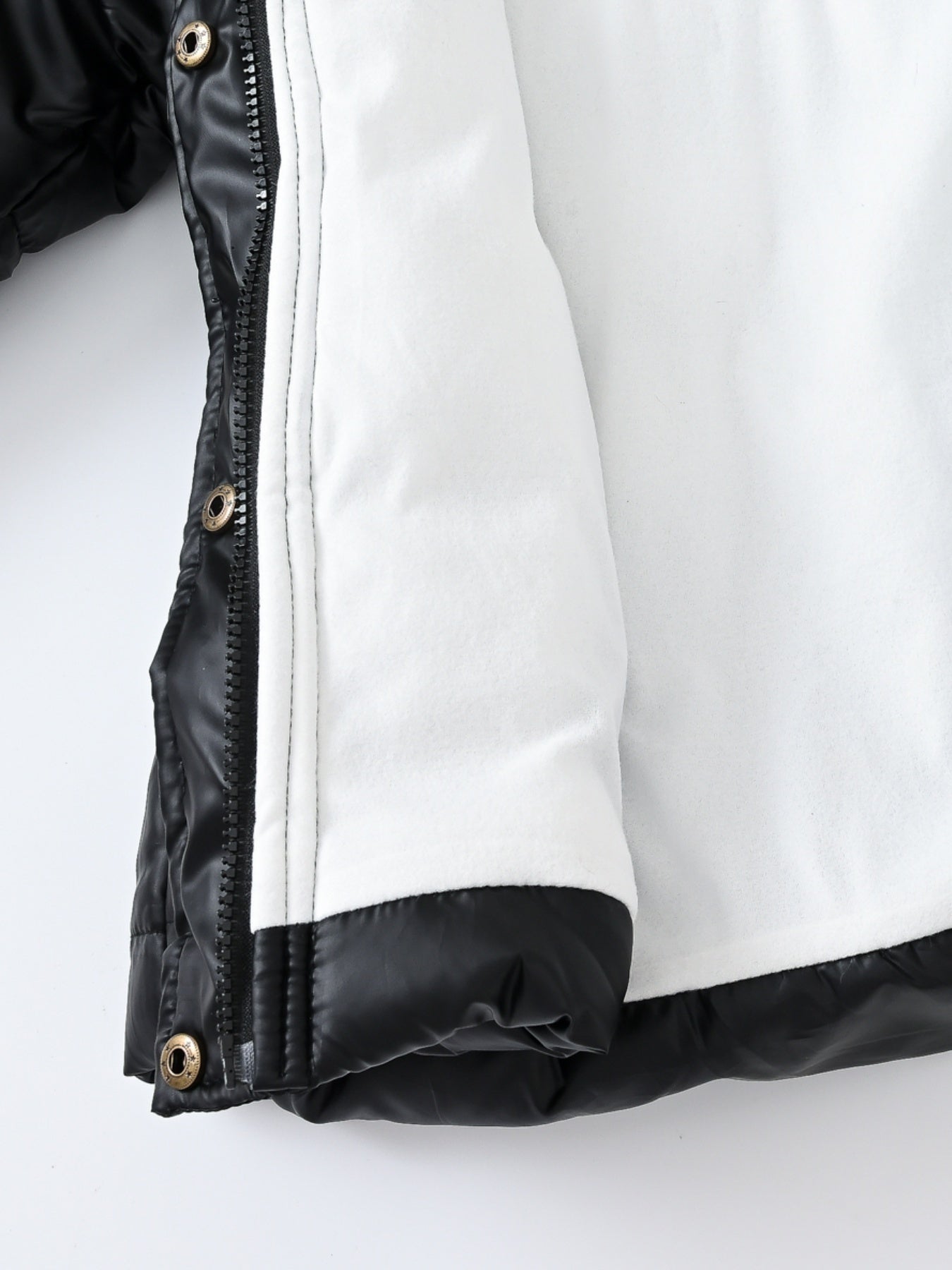 Children's Winter New Style Thickened Glossy Hooded Jacket for Boys and Girls, Mid-Length