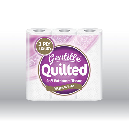 Toilet Tissue 45 rolls. Gentille Quilted Bathroom Tissue Luxury 3-Ply Toilet Paper Soft, Strong, & Responsibly