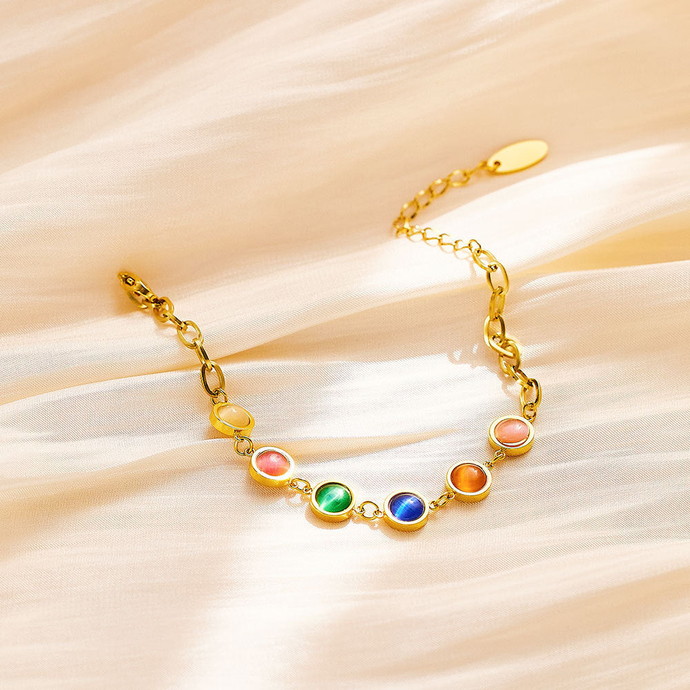 French Retro Stainless Steel Bracelet For Women