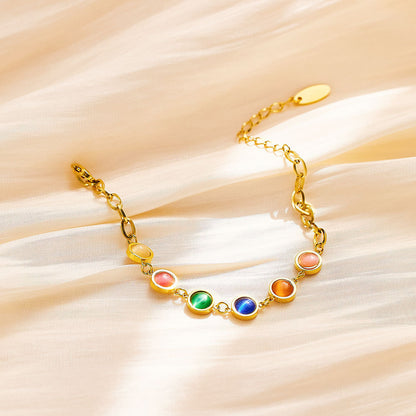 French Retro Stainless Steel Bracelet For Women