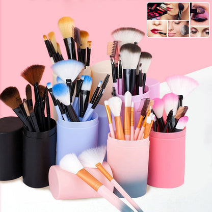 Stylish 12pcs Makeup Brush Set: Essential Beauty Tools