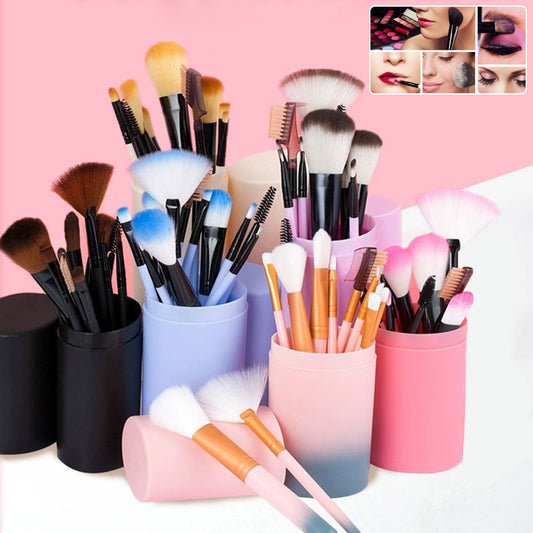 Stylish 12pcs Makeup Brush Set: Essential Beauty Tools