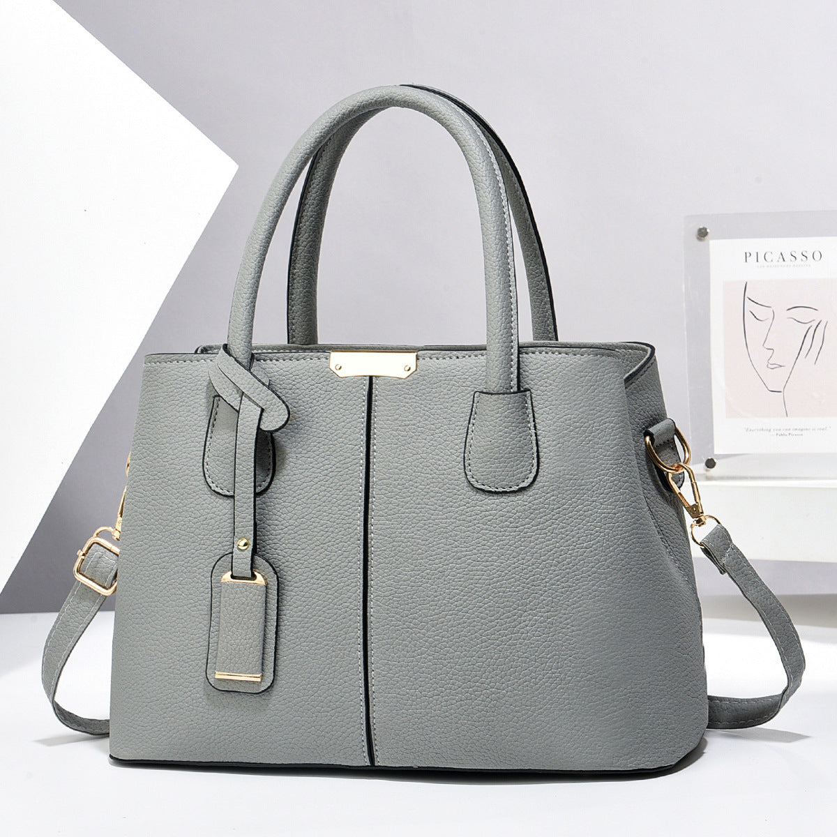 Stylish Women PU Leather Tote Bags - Large Capacity Handbags