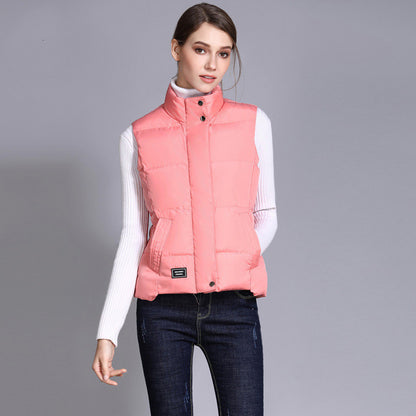 Autumn And Winter Solid Color Cotton Vest Women's Korean Style