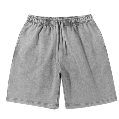 Distressed Fried Snowflake Shorts Washed Cotton Retro Loose Shorts