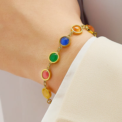 French Retro Stainless Steel Bracelet For Women