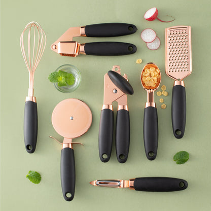 Durable Rose Gold Kitchen Tool Set - Elegant Stainless Steel