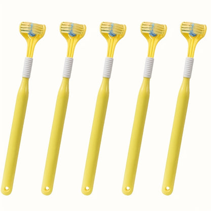 1pc Threesided Soft Bristle Toothbrush, Bristle Travel Toothbrush For Adult, Soft Bristle Toothbrush, Complete Teeth And Gum-Care Great Bristles Clean Each Tooth Soft And Gentle Toothbrush