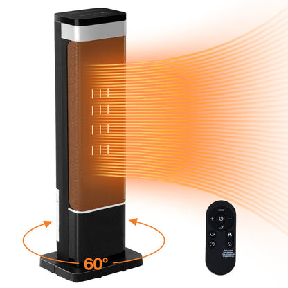 23inch Space Heaters For Indoor Use, Portable Heater With 7 Light Colors