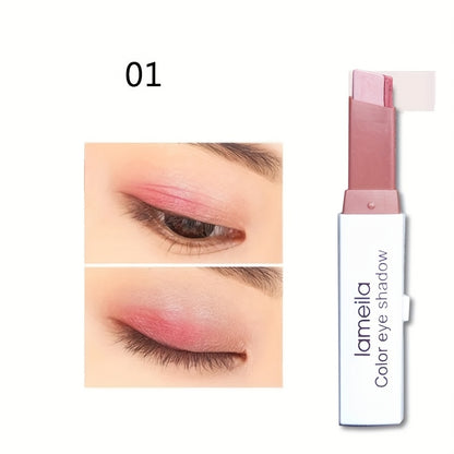 Lazy Eyeshadow Two Tone Gradient Glitter Eyeshadow Stick Waterproof Long Lasting Eye Makeup For Daily For Music Festival