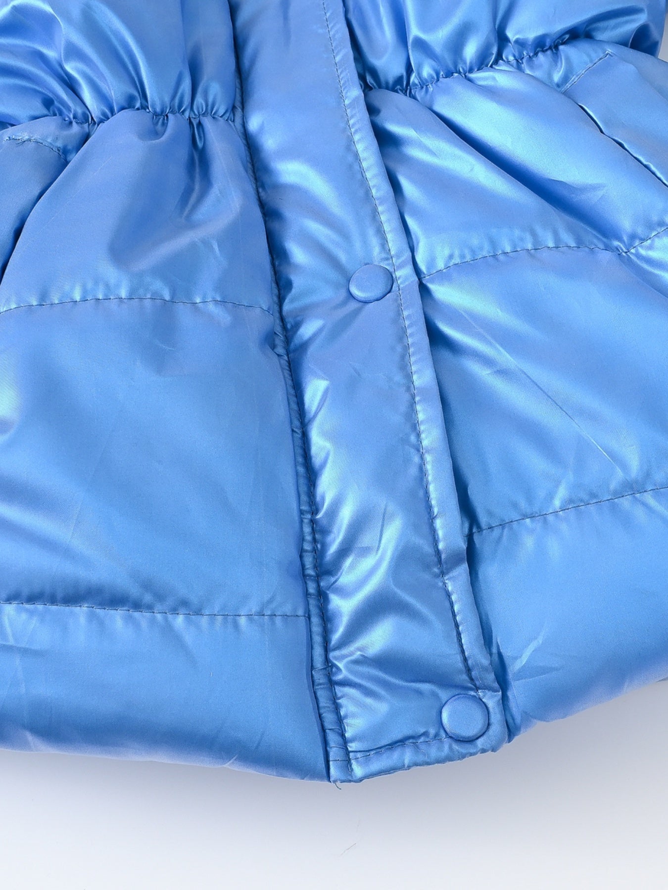 Children's Winter New Style Thickened Glossy Hooded Jacket for Boys and Girls, Mid-Length
