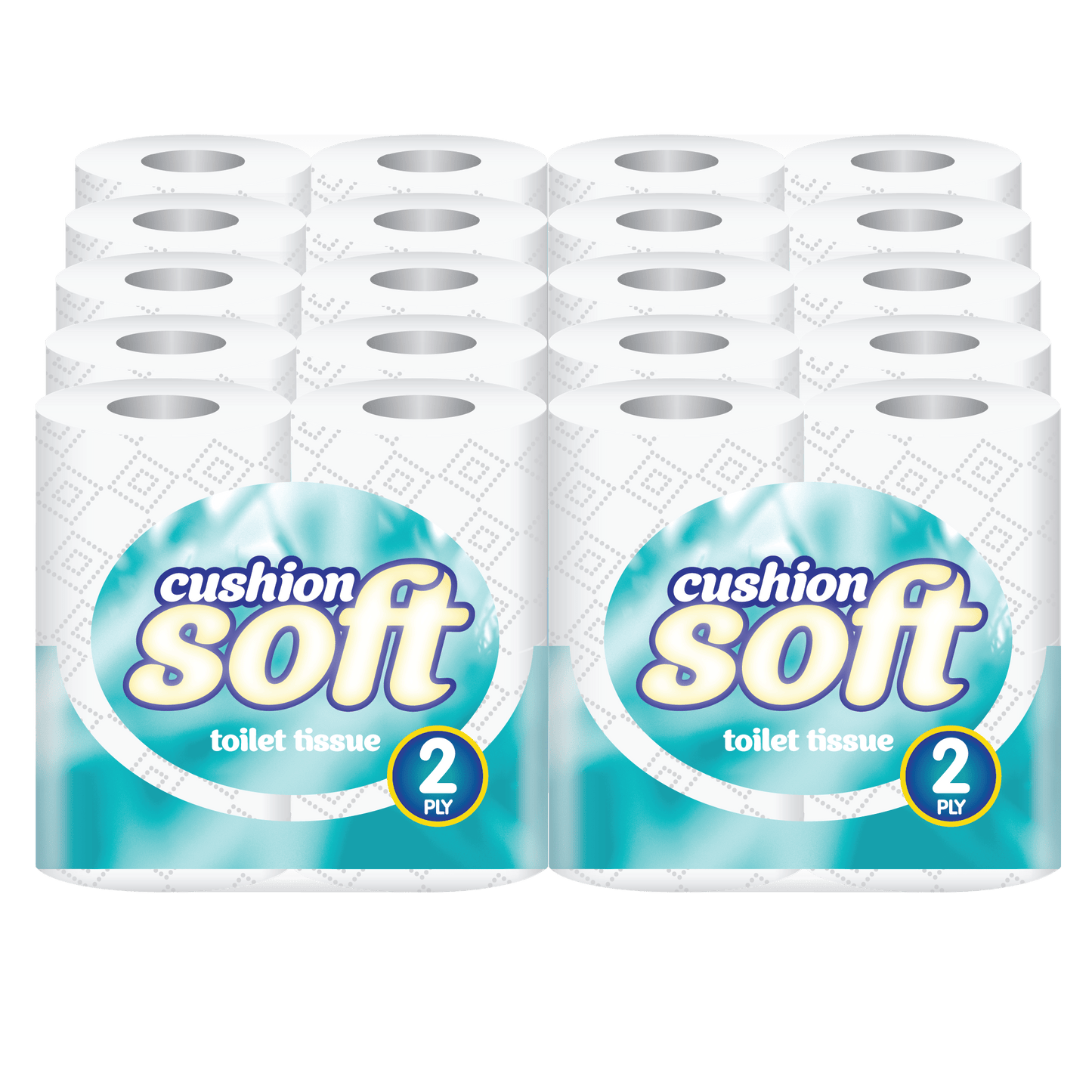Cushion Soft Quilted Toilet Tissue Embossed 2-Ply Toilet Paper Strong, Unscented, Sustainably Sourced Bulk Pack 40