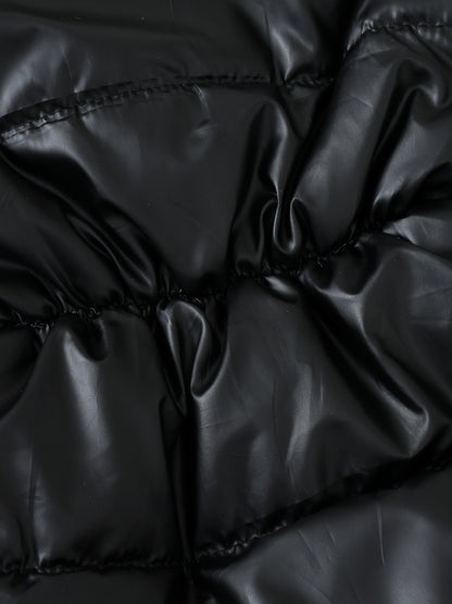 Children's Winter New Style Thickened Glossy Hooded Jacket for Boys and Girls, Mid-Length